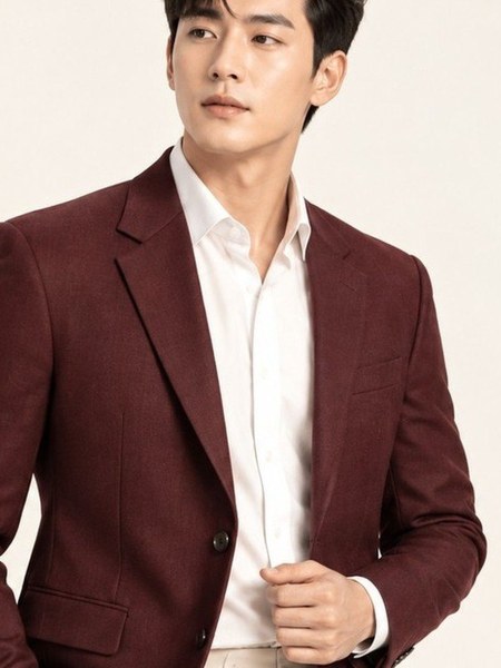 Blazer nam đỏ rượu