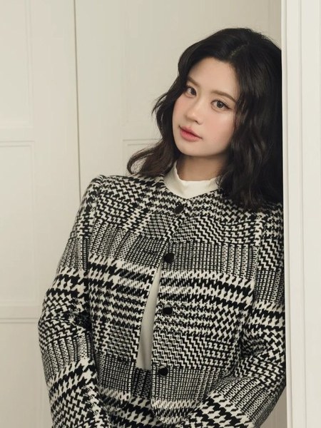 Áo khoác dạ kẻ houndstooth
