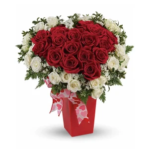 Hộp hoa hồng trái tim Romantic