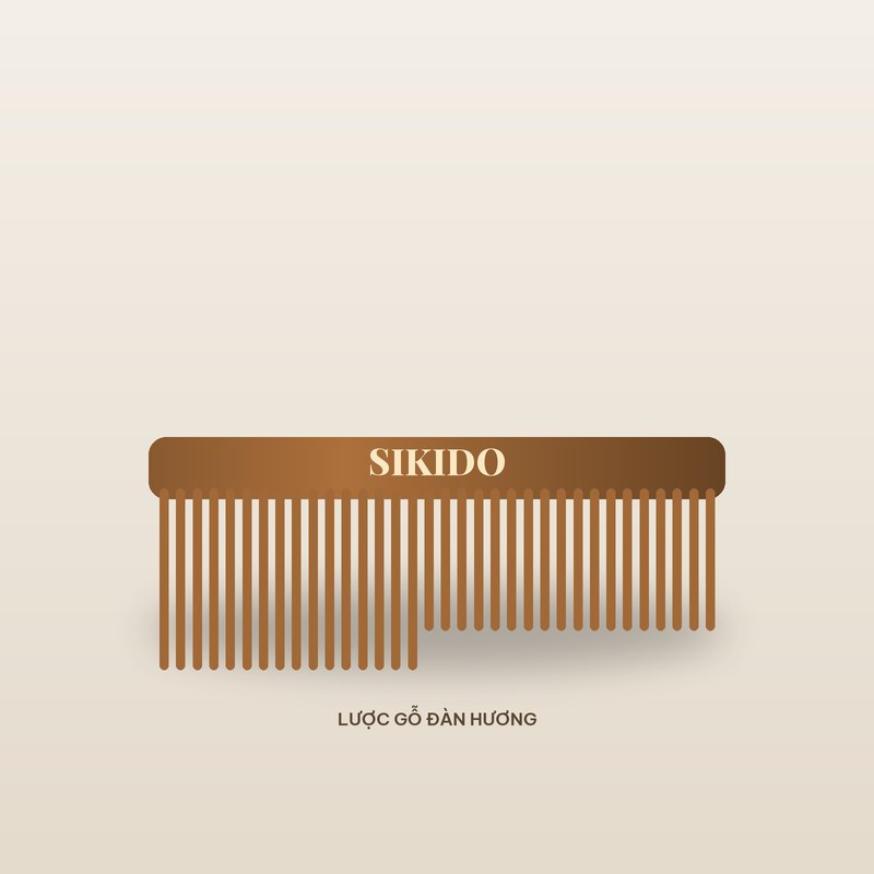 Lược gỗ đàn hương Sikido