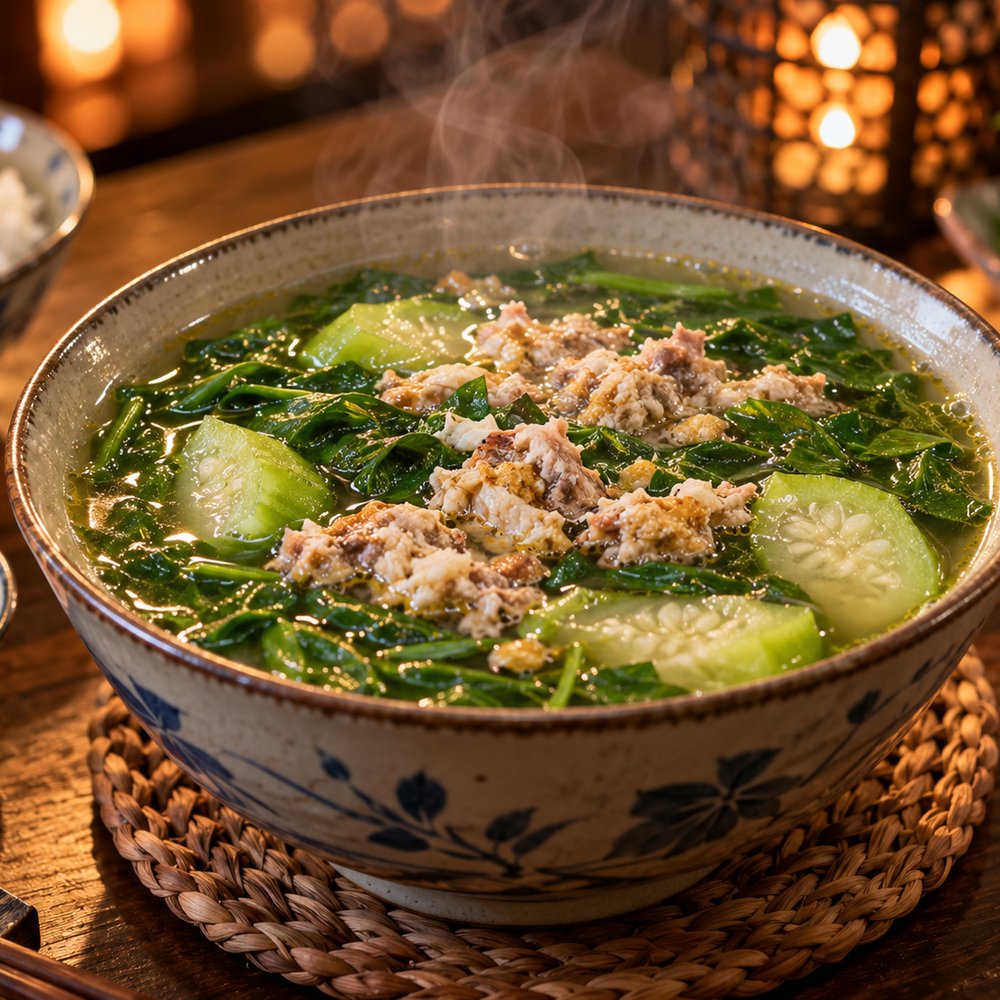 Canh cua rau đay