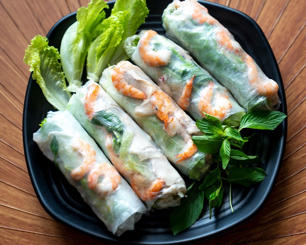 Gỏi cuốn tôm sú