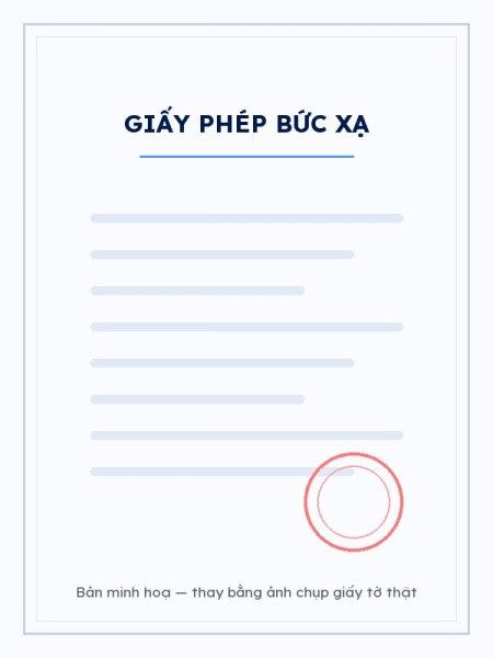 Giấy phép tiến hành công việc bức xạ (X-quang, CT)