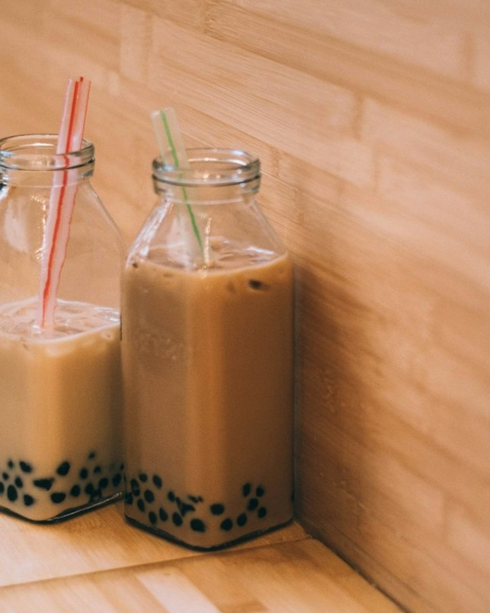 Hai chai trà sữa trân châu