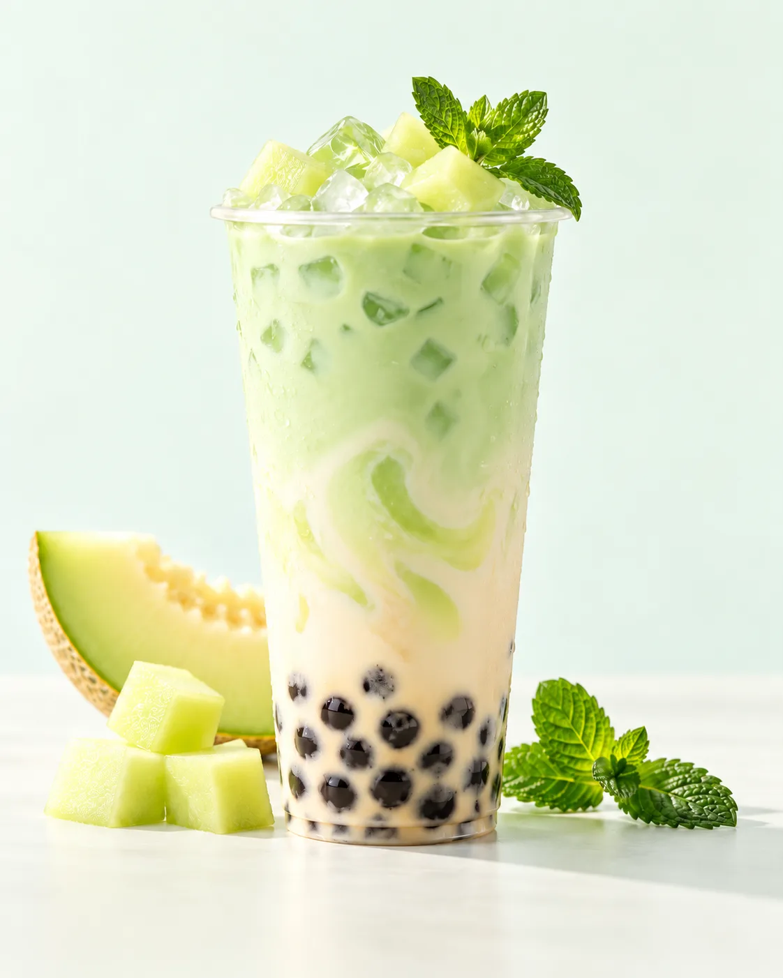 Matcha latte thạch trà xanh