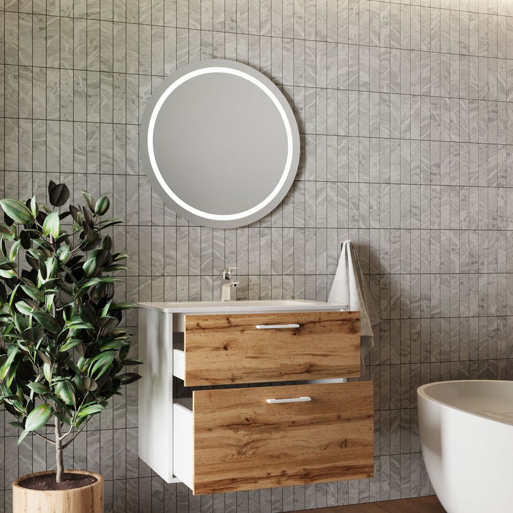 Bộ tủ chậu lavabo gương LED Sikido NK03 80 – 100cm