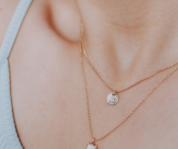 Dây chuyền đôi vàng hồng