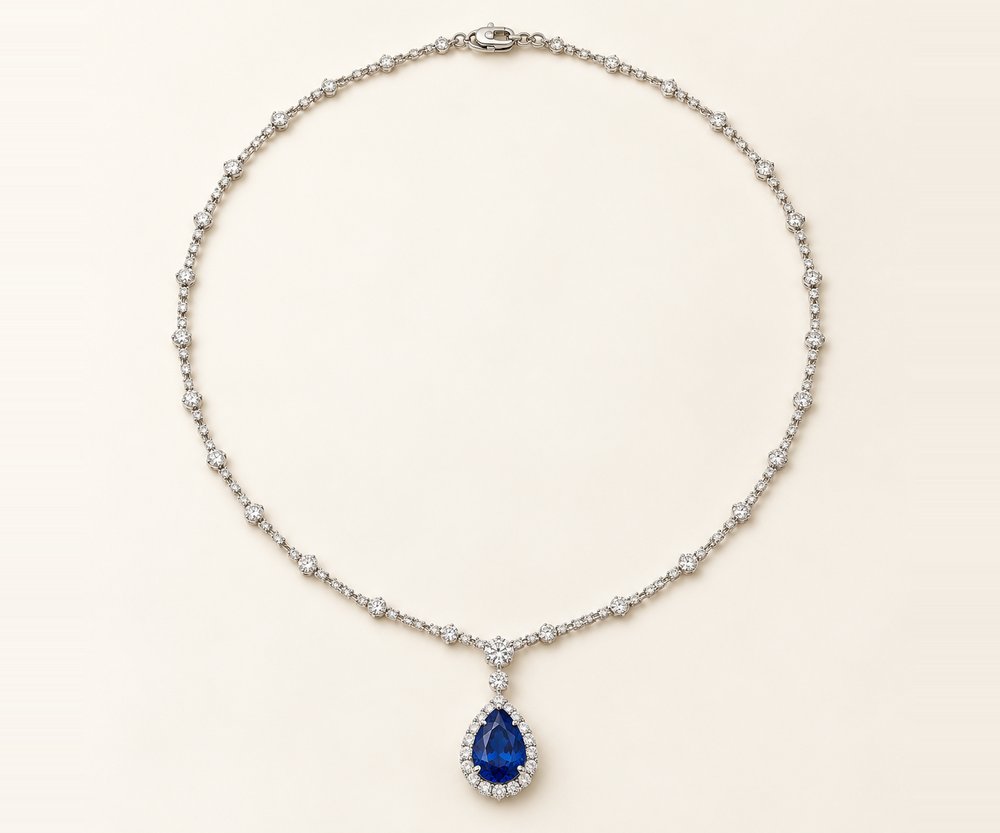 Dây chuyền Sapphire giọt nước