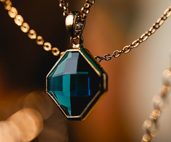 Mặt dây Topaz xanh