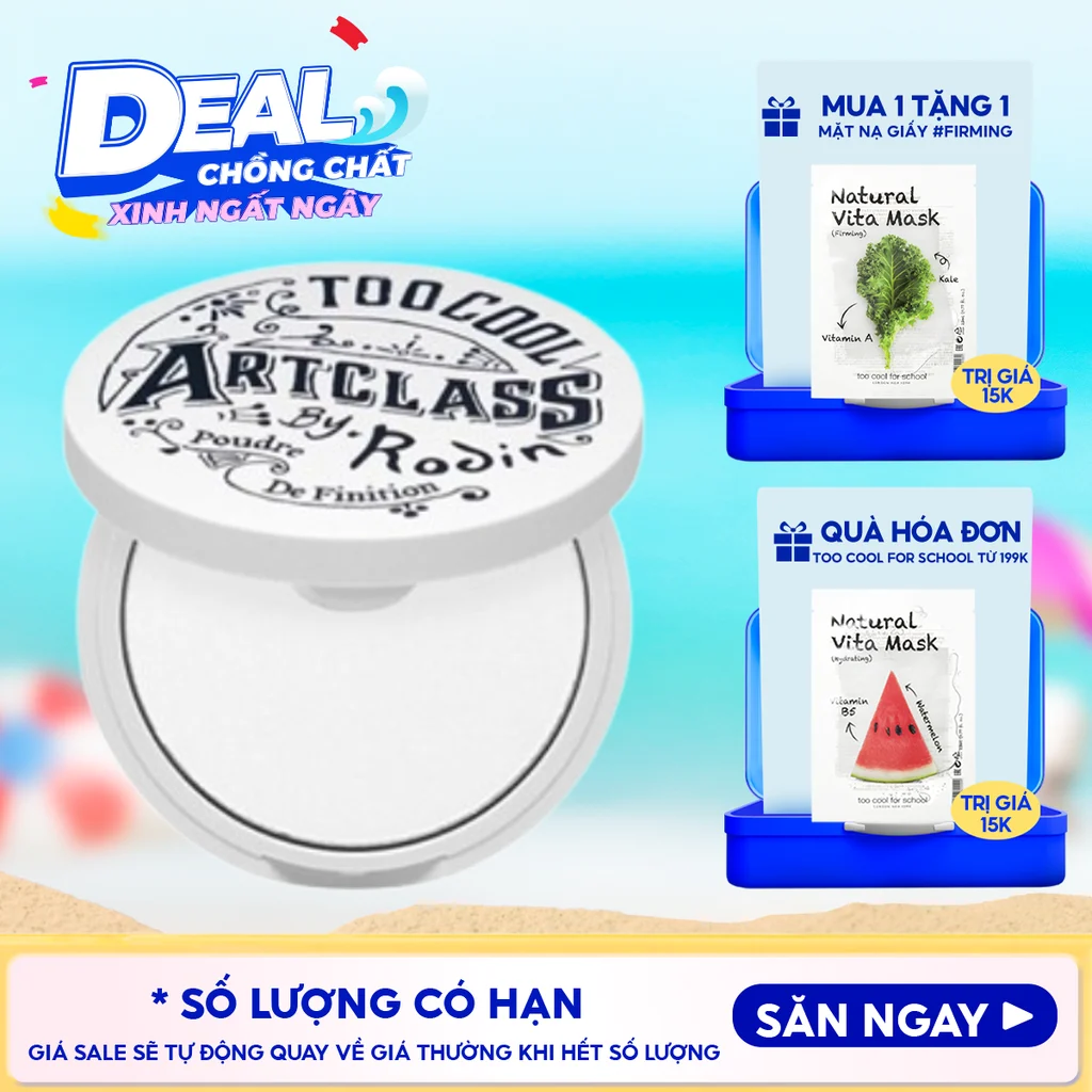 Phấn Phủ Too Cool For School Dạng Nén Kiềm Dầu Artclass By Rodin Finish Setting Pact 4g